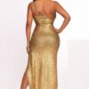 One-Shoulder Slit Maxi Dress – Lined Stretch