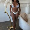 Santorini Muse Triangle Bikini Set – Blue White Print
