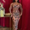 Boho Inked Muse Bandeau & Maxi Set – Sienna Ink