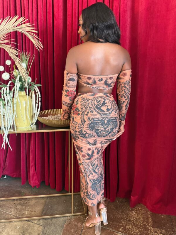 Boho Inked Muse Bandeau & Maxi Set – Sienna Ink