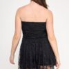 Plus Size Off-the-Shoulder Lace Overlay Dress – Asymmetrical Hem