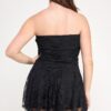 Plus Size Off-the-Shoulder Lace Overlay Dress – Asymmetrical Hem