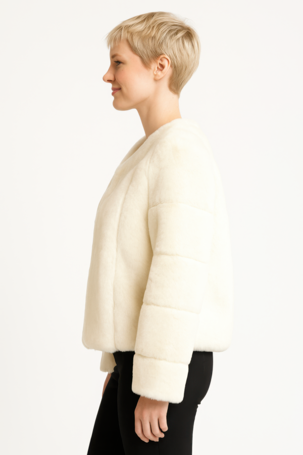 Black Cape with Faux Fur Trim