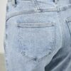 Mid-Rise Straight Jeans with Piping Detail