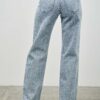 Mid-Rise Straight Jeans with Piping Detail