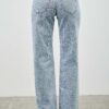 Mid-Rise Straight Jeans with Piping Detail