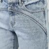 Mid-Rise Straight Jeans with Piping Detail