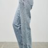 Mid-Rise Straight Jeans with Piping Detail