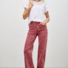 High-Rise Slim Wide Straight Jeans – Ankle-Length