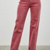High-Rise Slim Wide Straight Jeans – Ankle-Length