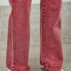 High-Rise Slim Wide Straight Jeans – Ankle-Length