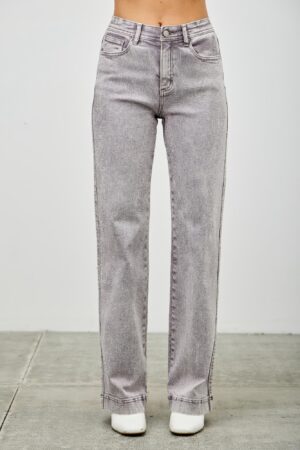 High-Rise Slim-to-Wide Straight Ankle Jeans