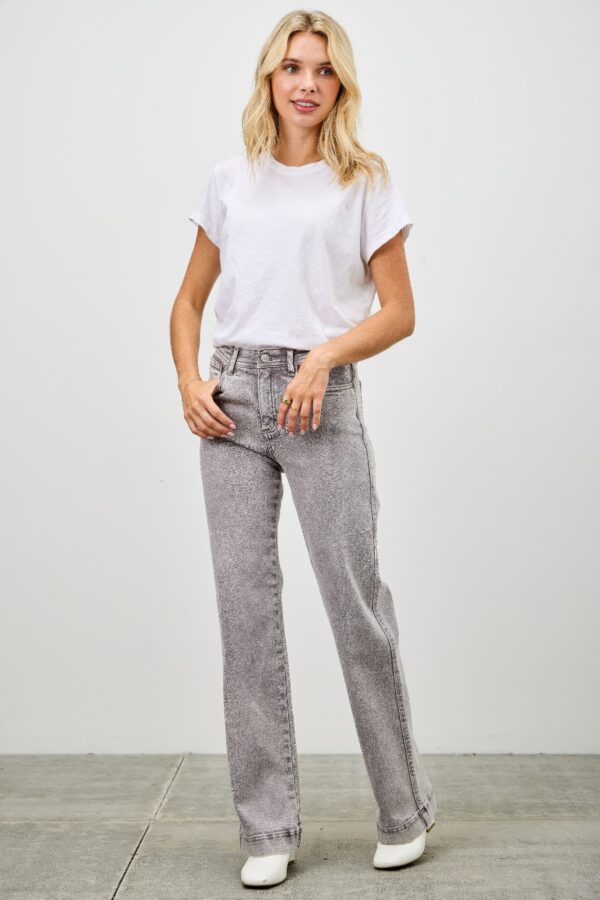 High-Rise Slim-to-Wide Straight Ankle Jeans