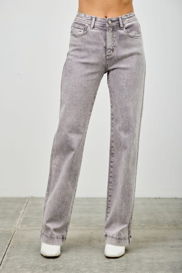 High-Rise Slim-to-Wide Straight Ankle Jeans