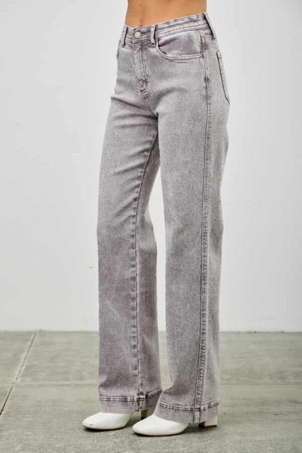 High-Rise Slim-to-Wide Straight Ankle Jeans