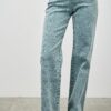 High Rise Slim Wide Straight Jeans – Ankle-Length Hem