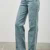 High Rise Slim Wide Straight Jeans – Ankle-Length Hem
