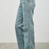 High Rise Slim Wide Straight Jeans – Ankle-Length Hem