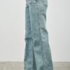 High Rise Slim Wide Straight Jeans – Ankle-Length Hem