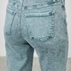High Rise Slim Wide Straight Jeans – Ankle-Length Hem