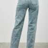 High Rise Slim Wide Straight Jeans – Ankle-Length Hem