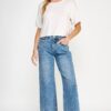High-Rise Tummy Control Crop Wide-Leg Jeans – Released Hem
