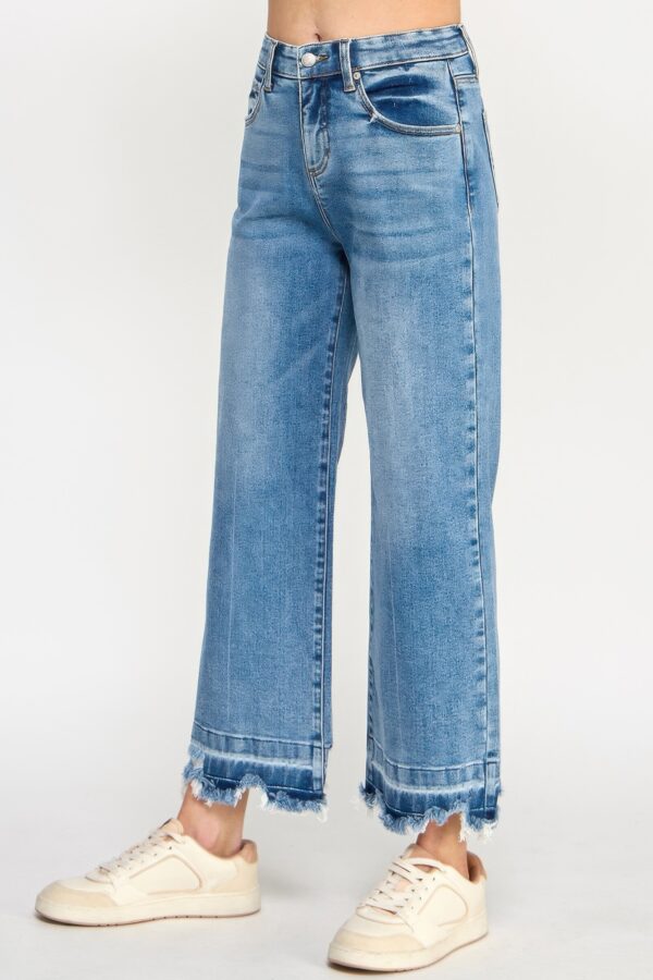 High-Rise Tummy Control Crop Wide-Leg Jeans – Released Hem