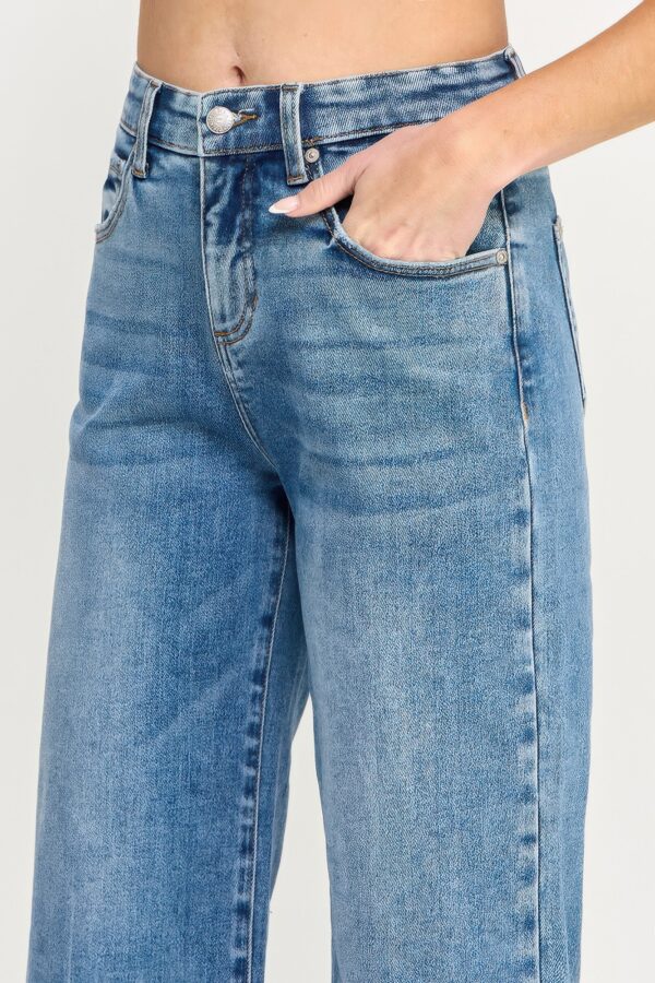 High-Rise Tummy Control Crop Wide-Leg Jeans – Released Hem