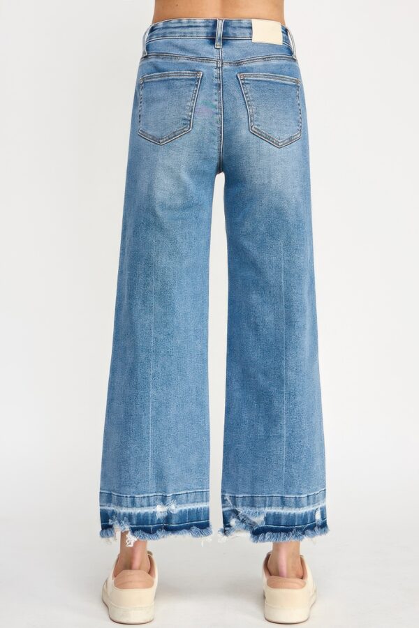 High-Rise Tummy Control Crop Wide-Leg Jeans – Released Hem