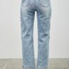 High-Rise Dad Jeans with Star & Heart Patches