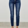 High-Rise Ankle Skinny Jeans with Button Fly