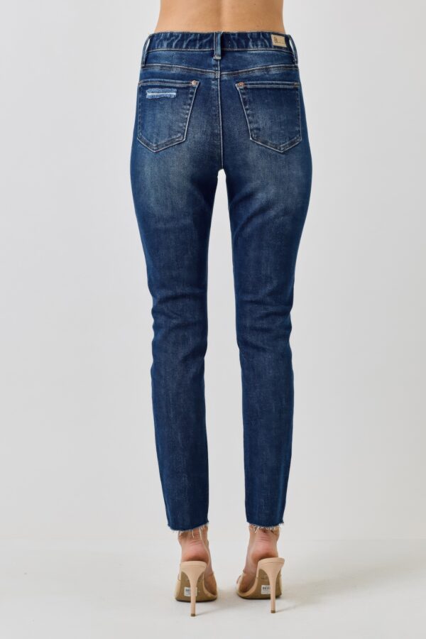 High-Rise Ankle Skinny Jeans with Button Fly