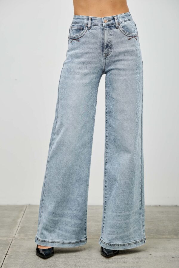High-Rise Wide-Leg Stretch Jeans