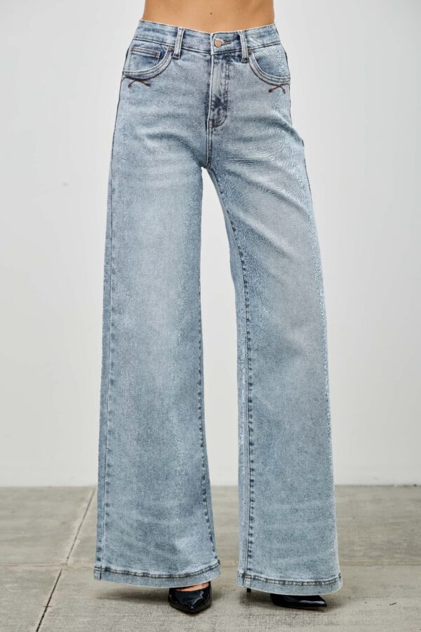 High-Rise Wide-Leg Stretch Jeans