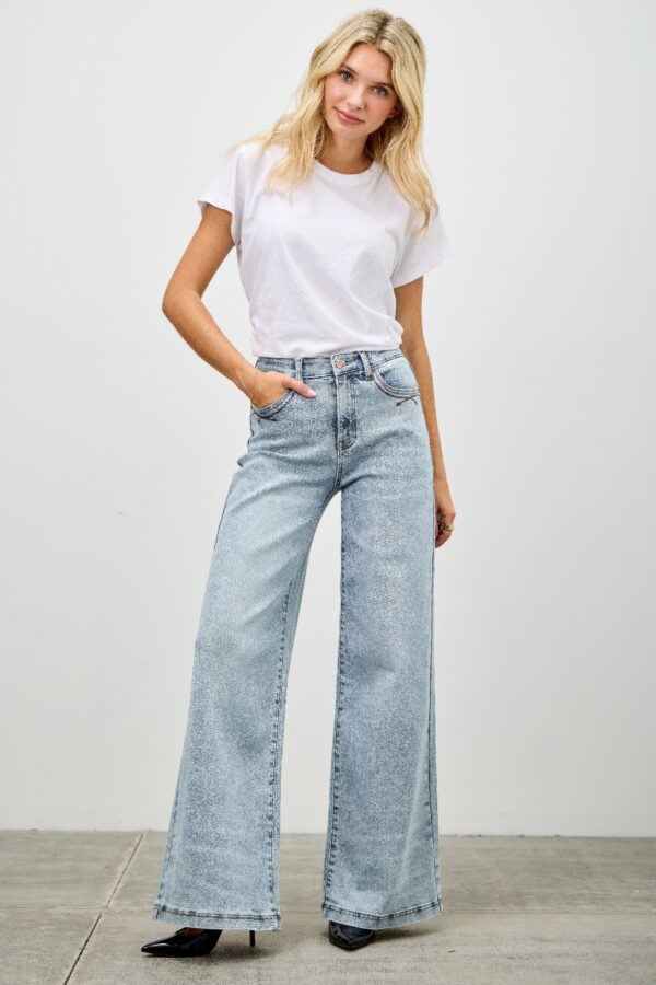 High-Rise Wide-Leg Stretch Jeans