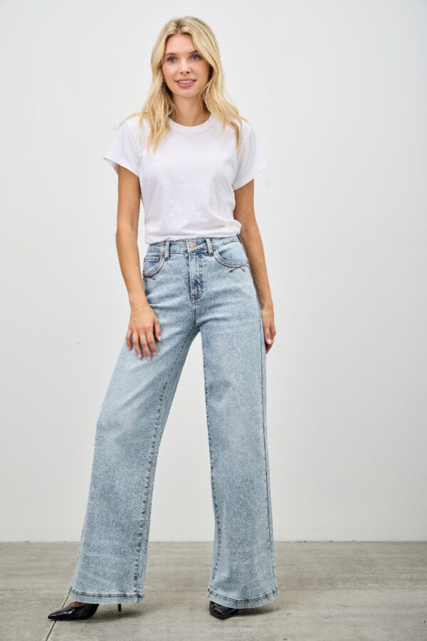 High-Rise Wide-Leg Stretch Jeans
