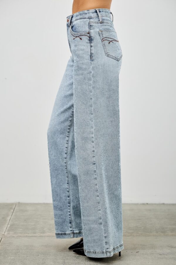 High-Rise Wide-Leg Stretch Jeans