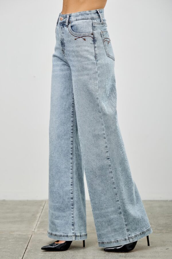 High-Rise Wide-Leg Stretch Jeans