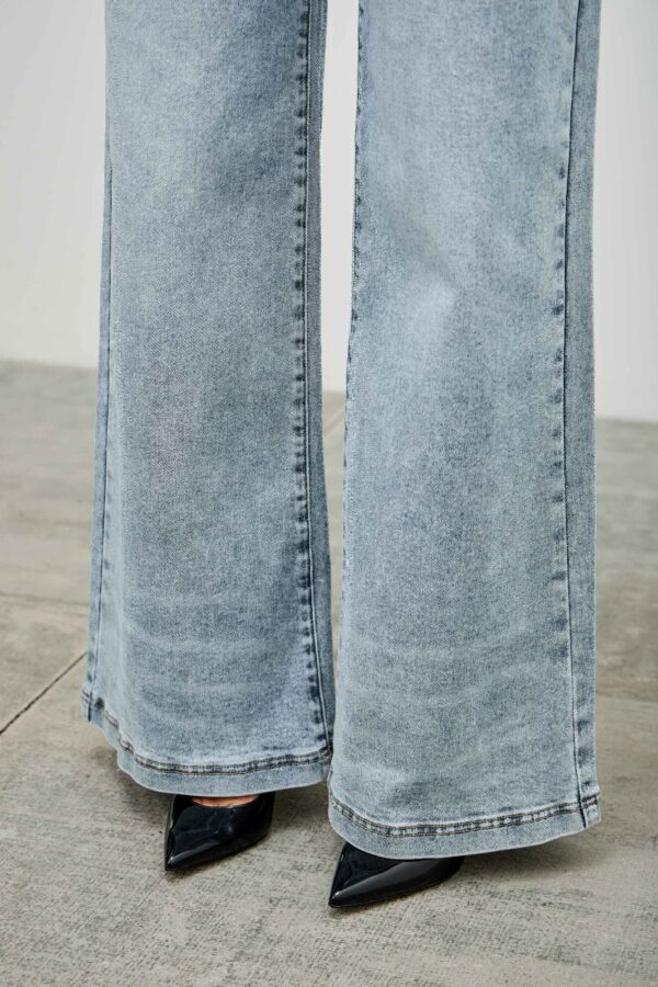 High-Rise Wide-Leg Stretch Jeans