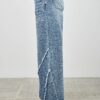 Mid-Rise Wide-Leg Jeans with Frayed Seams