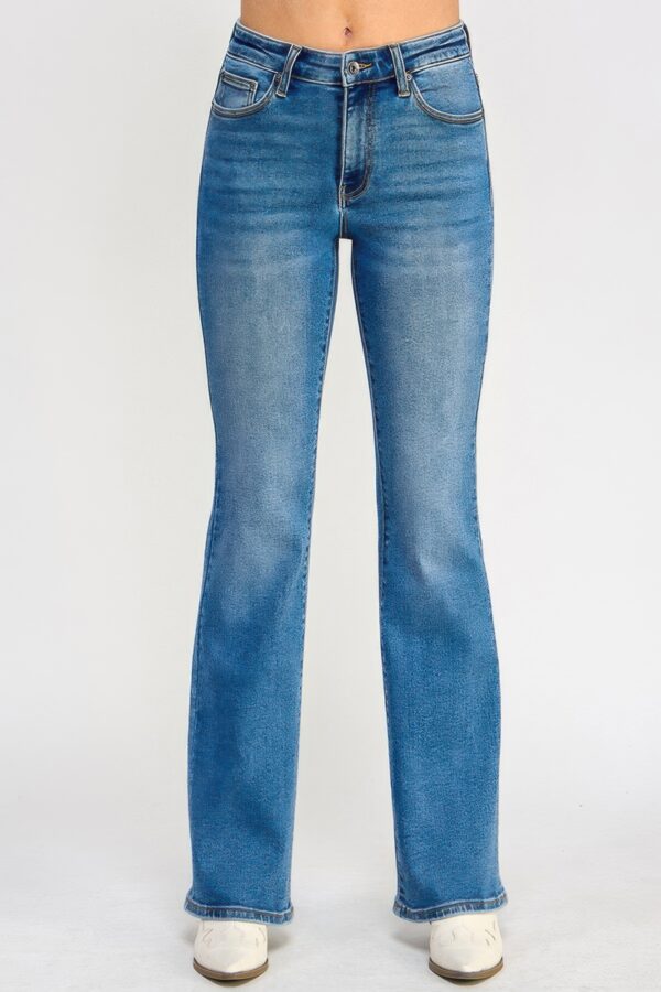 Tummy Control Mid-Rise Skinny-to-Bootcut Jeans