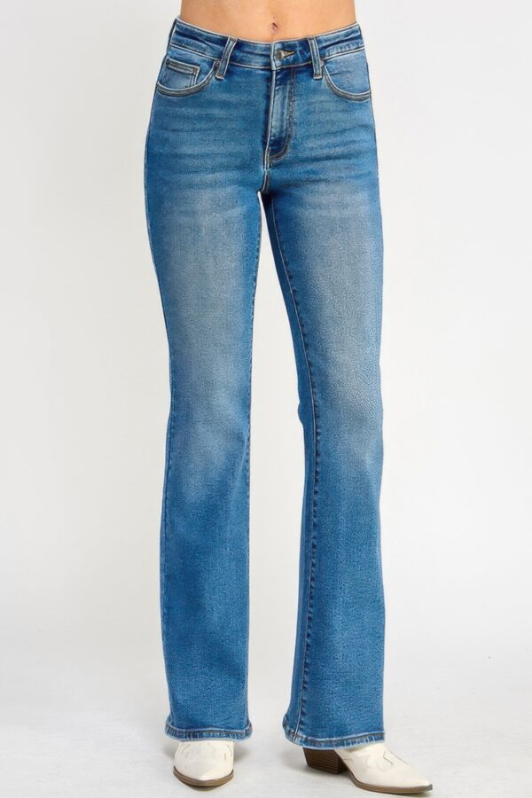 Tummy Control Mid-Rise Skinny-to-Bootcut Jeans