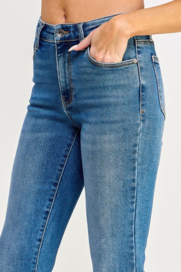 Tummy Control Mid-Rise Skinny-to-Bootcut Jeans