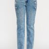High-Rise Dad Jeans with Scalloped Pocket