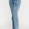 High-Rise Dad Jeans with Scalloped Pocket