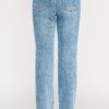 High-Rise Dad Jeans with Scalloped Pocket