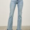 Mid-Rise Flare Jeans with Released Hem