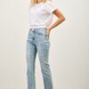 Mid-Rise Flare Jeans with Released Hem