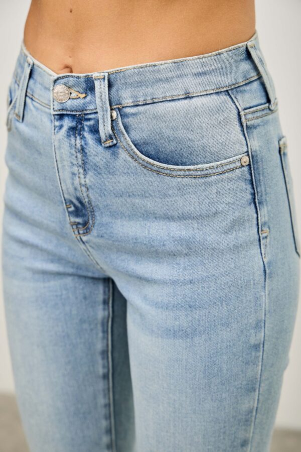 Mid-Rise Flare Jeans with Released Hem