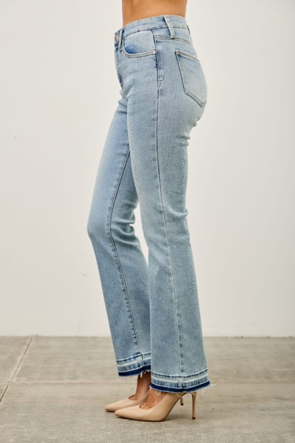 Mid-Rise Flare Jeans with Released Hem